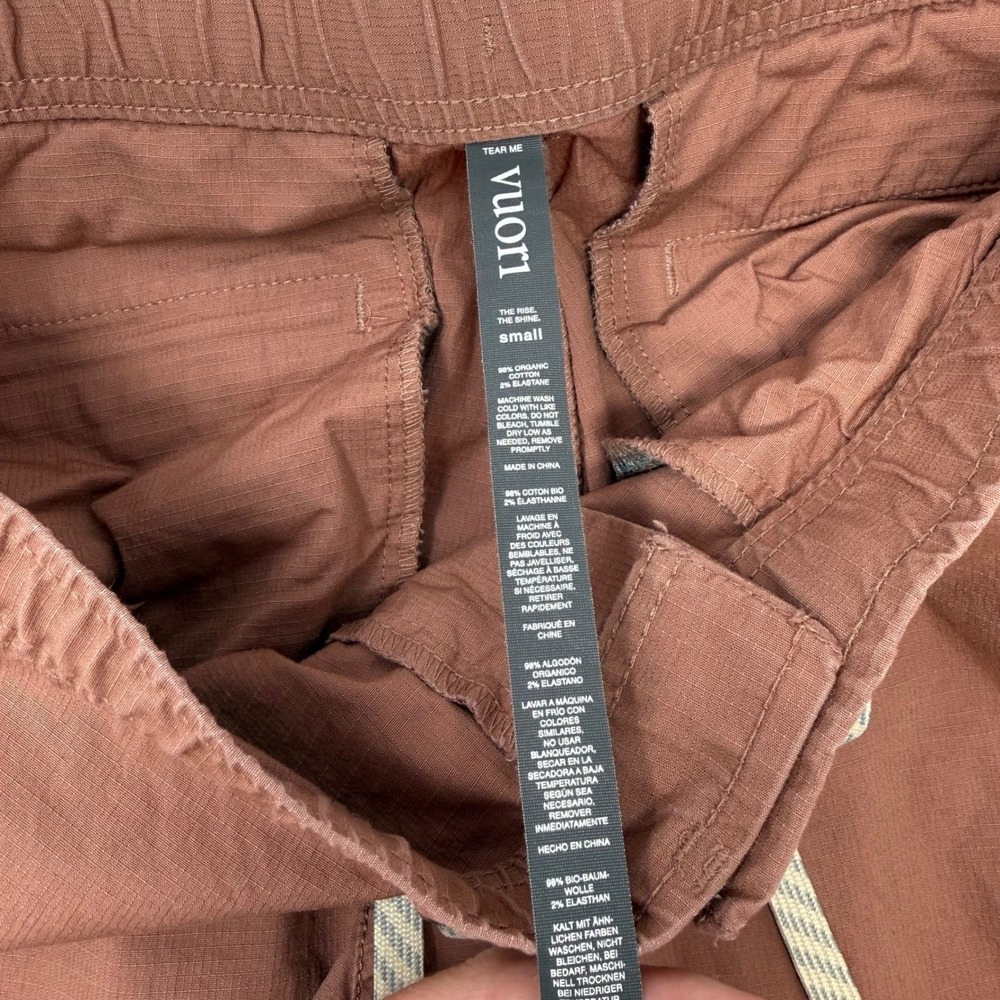 Vuori Womens Small Ripstop Pants Terracotta Clay Organic Cotton Stretch Hiking - Picture 4 of 7